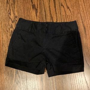 Black low rise shorts